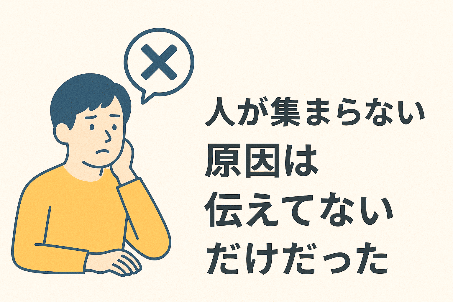 人が集まらない原因は伝えていないだけだった